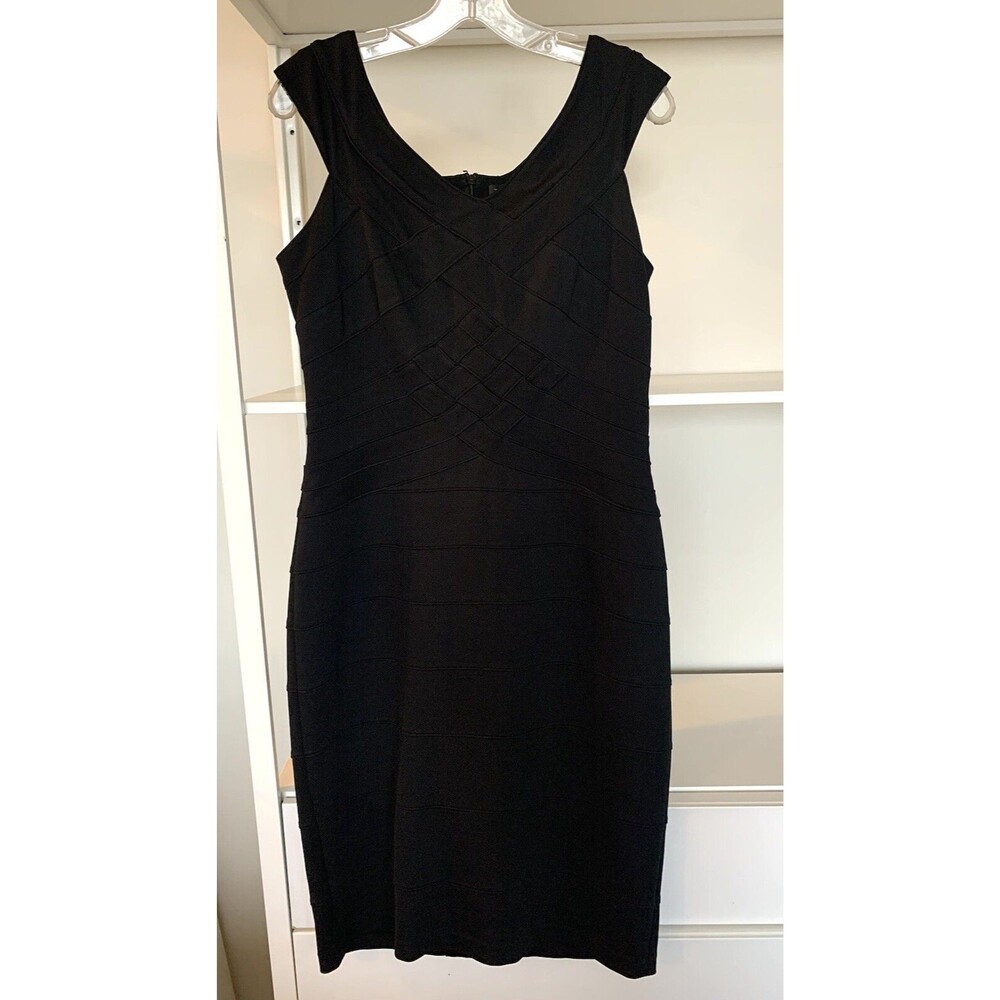 TADASHI SHOJI Black Bandage Bodycon Cocktail Dress Size XL